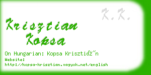 krisztian kopsa business card